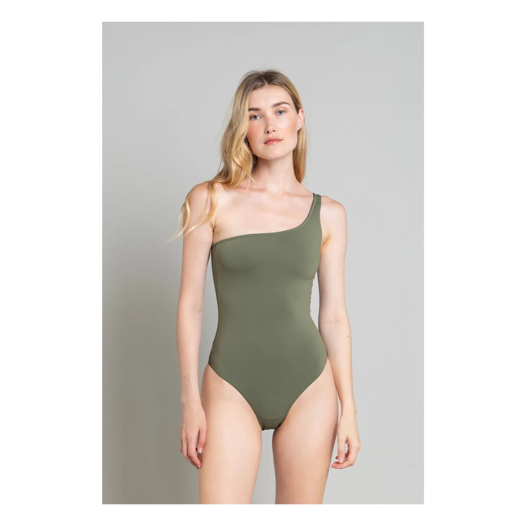 Smallable Woman - Janet Asymmetrical One-Piece Swimsuit | Light Khaki