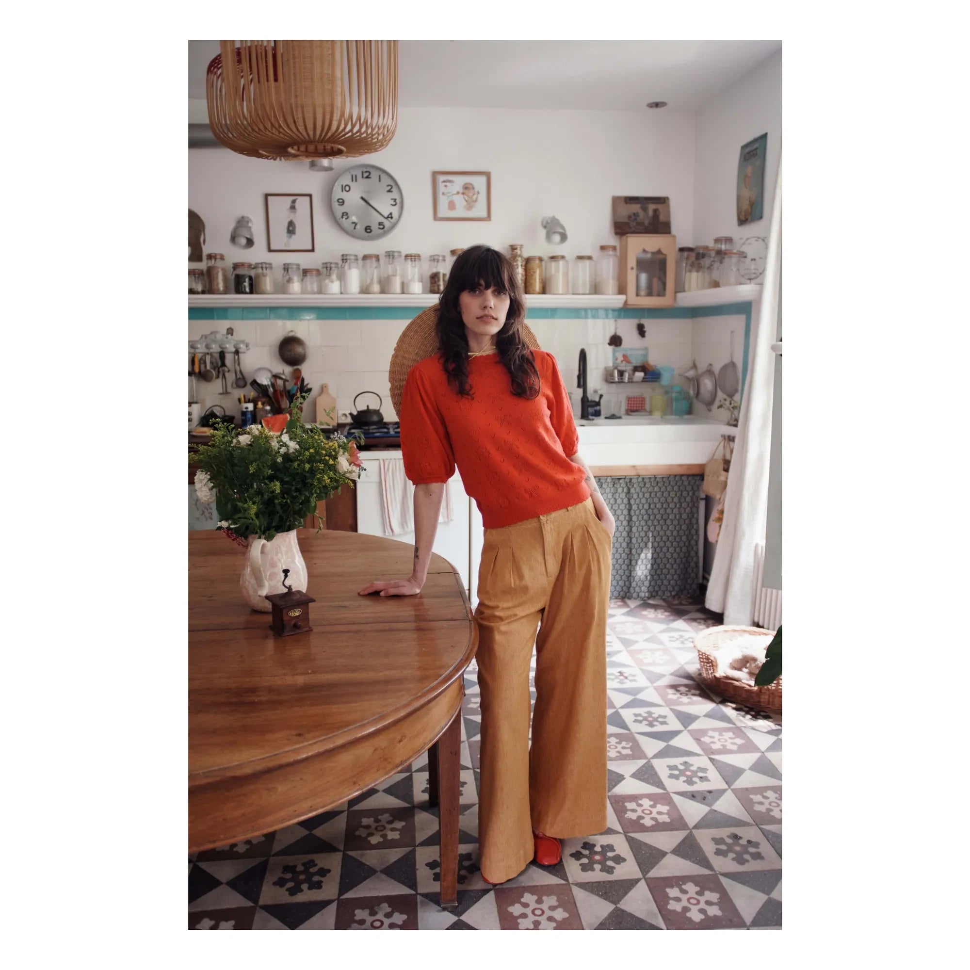 Emile et Ida - Linen and cotton trousers | Mustard