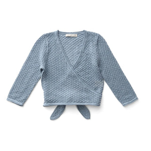 Soor Ploom - Ina Organic Cotton Wrap Cardigan | Ice Blue