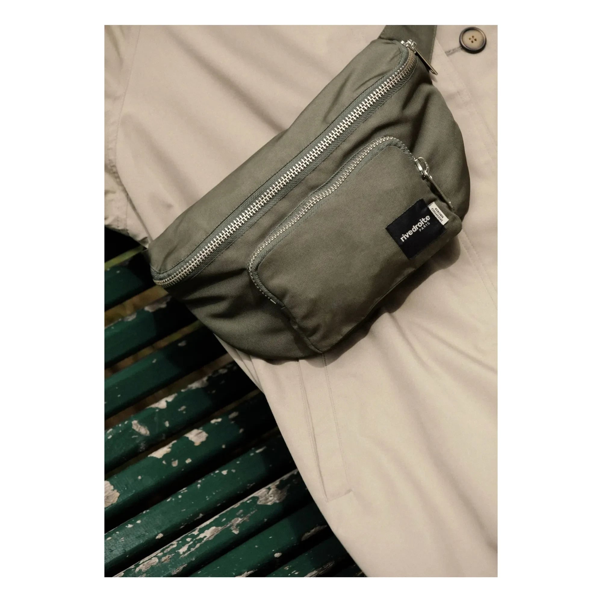 rivedroite - Joly Recycled Fiber Banana Bag | Khaki