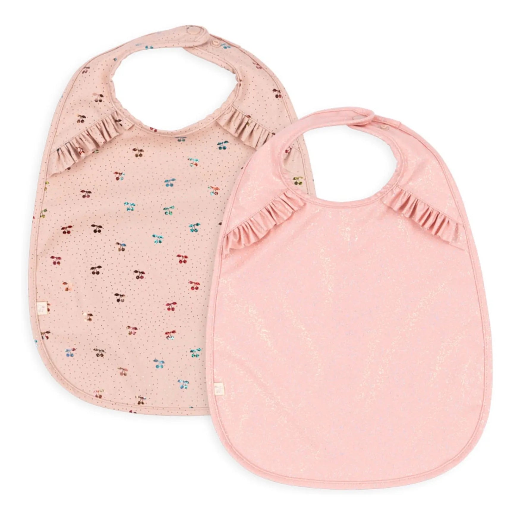 Konges Sløjd - Cherry Sparkle Bibs - 2-piece Set | Pink