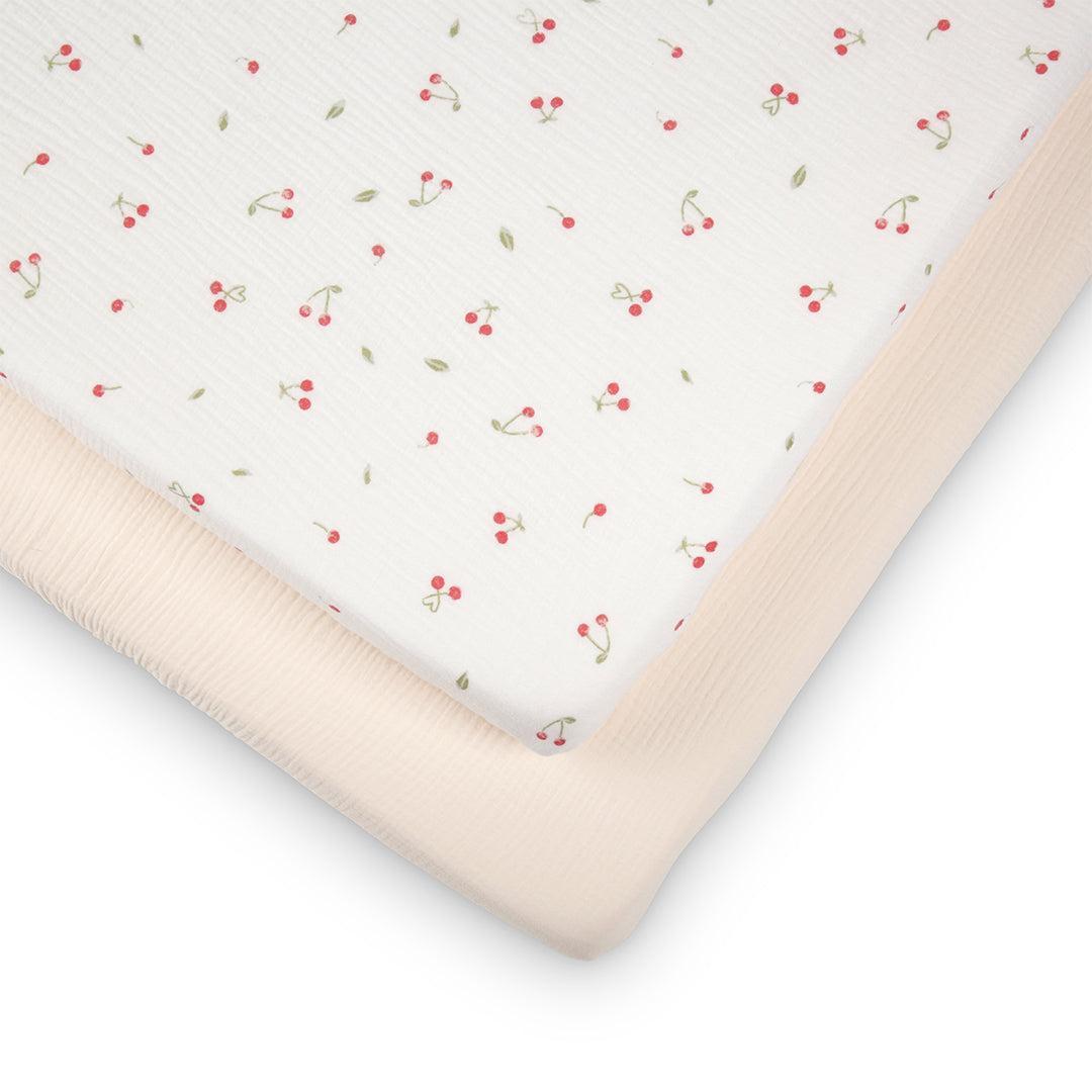 CuddleCo 4pc Cot Bed Bedding Set - Ditsy Cherry-Bedding Sets-Ditsy Cherry-Cot Bed | Natural Baby Shower