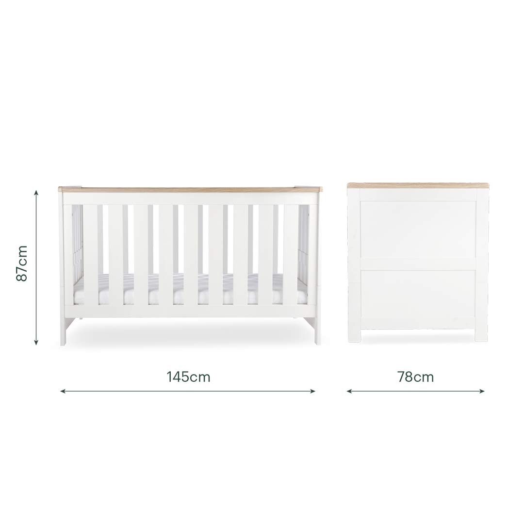 CuddleCo Burford 3pc Set - White/Oak-Nursery Sets-White/Oak- | Natural Baby Shower