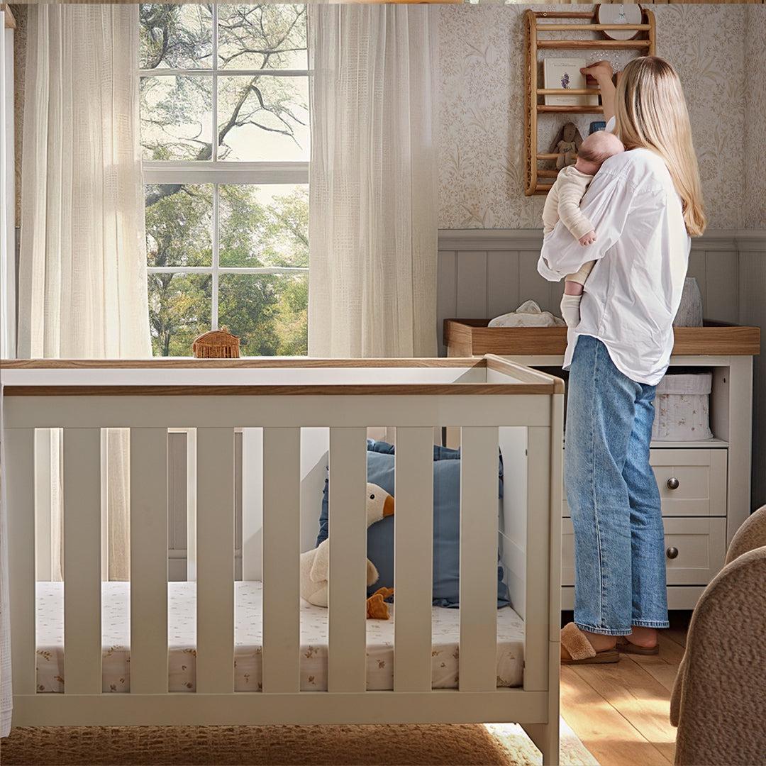 CuddleCo Burford 3pc Set - White/Oak-Nursery Sets-White/Oak- | Natural Baby Shower