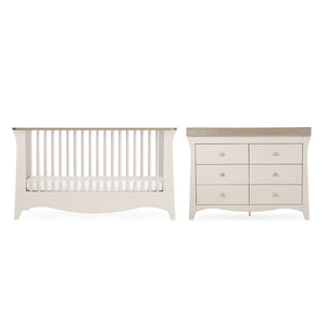 CuddleCo Clara Luxe 2pc Set - Cashmere/Ash-Nursery Sets-Cashmere/Ash- | Natural Baby Shower