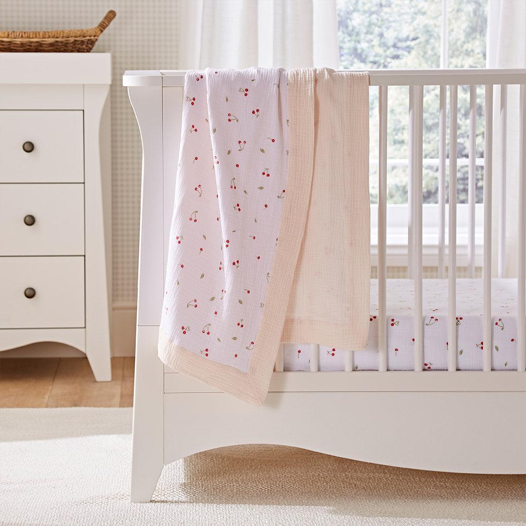 CuddleCo Comforter Blanket - Ditsy Cherry-Blankets-Ditsy Cherry- | Natural Baby Shower