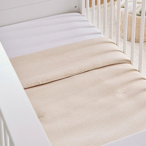 CuddleCo Cot Bed Quilt - Cashmere Waffle-Bedding Sets-Cashmere Waffle-Cot Bed | Natural Baby Shower