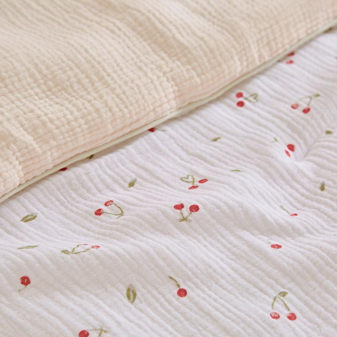 CuddleCo Cot Bed Quilt - Ditsy Cherry-Bedding Sets-Ditsy Cherry-Cot Bed | Natural Baby Shower