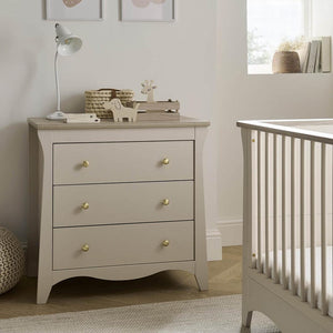 CuddleCo Clara 3-Drawer Dresser + Changer - Cashmere-Nursery Sets-Cashmere- | Natural Baby Shower