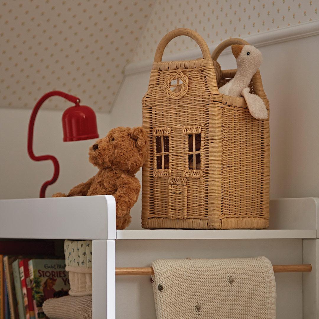 CuddleCo Dutch House Storage Baskets - Set of 3 - Natural-Storage Baskets-Natural-One Size | Natural Baby Shower