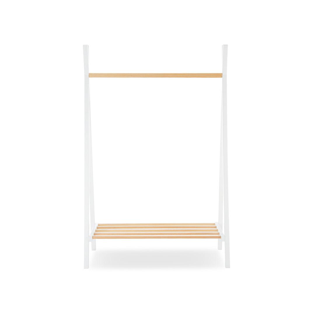 CuddleCo Nola Clothes Rail - White/Natural-Clothing Storage-White/Natural- | Natural Baby Shower