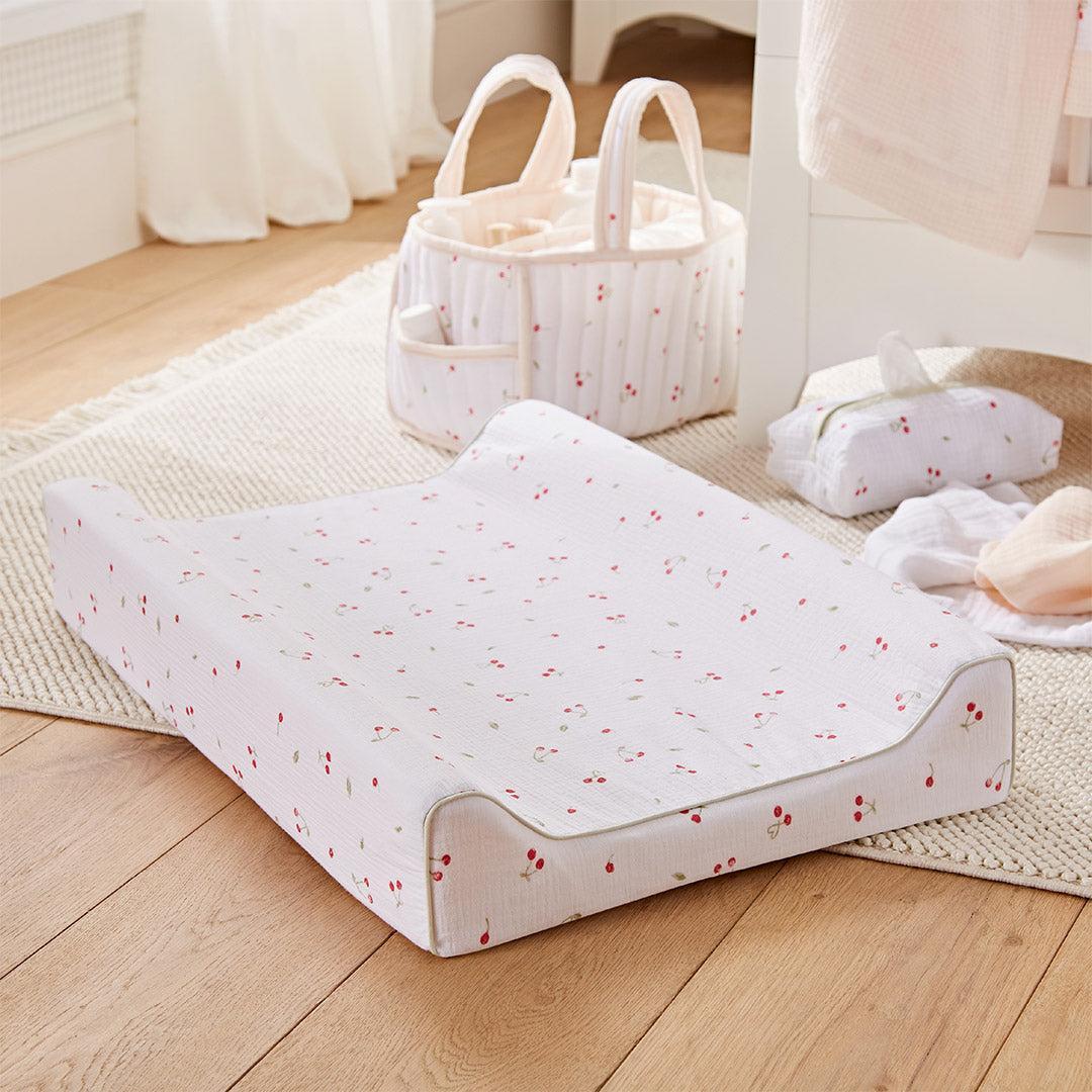 CuddleCo Wedge Changing Mat - Ditsy Cherry-Changing Mats-Ditsy Cherry- | Natural Baby Shower