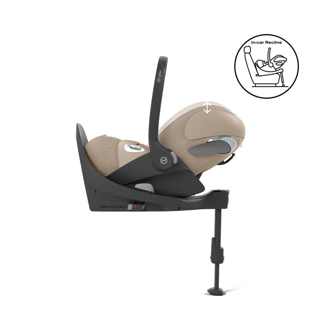 CYBEX Cloud T i-Size Plus Rotating Baby Car Seat - Cozy Beige-Car Seats-Cozy Beige-No Base | Natural Baby Shower