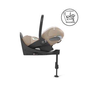 CYBEX Cloud T i-Size Plus Rotating Baby Car Seat - Cozy Beige-Car Seats-Cozy Beige-No Base | Natural Baby Shower