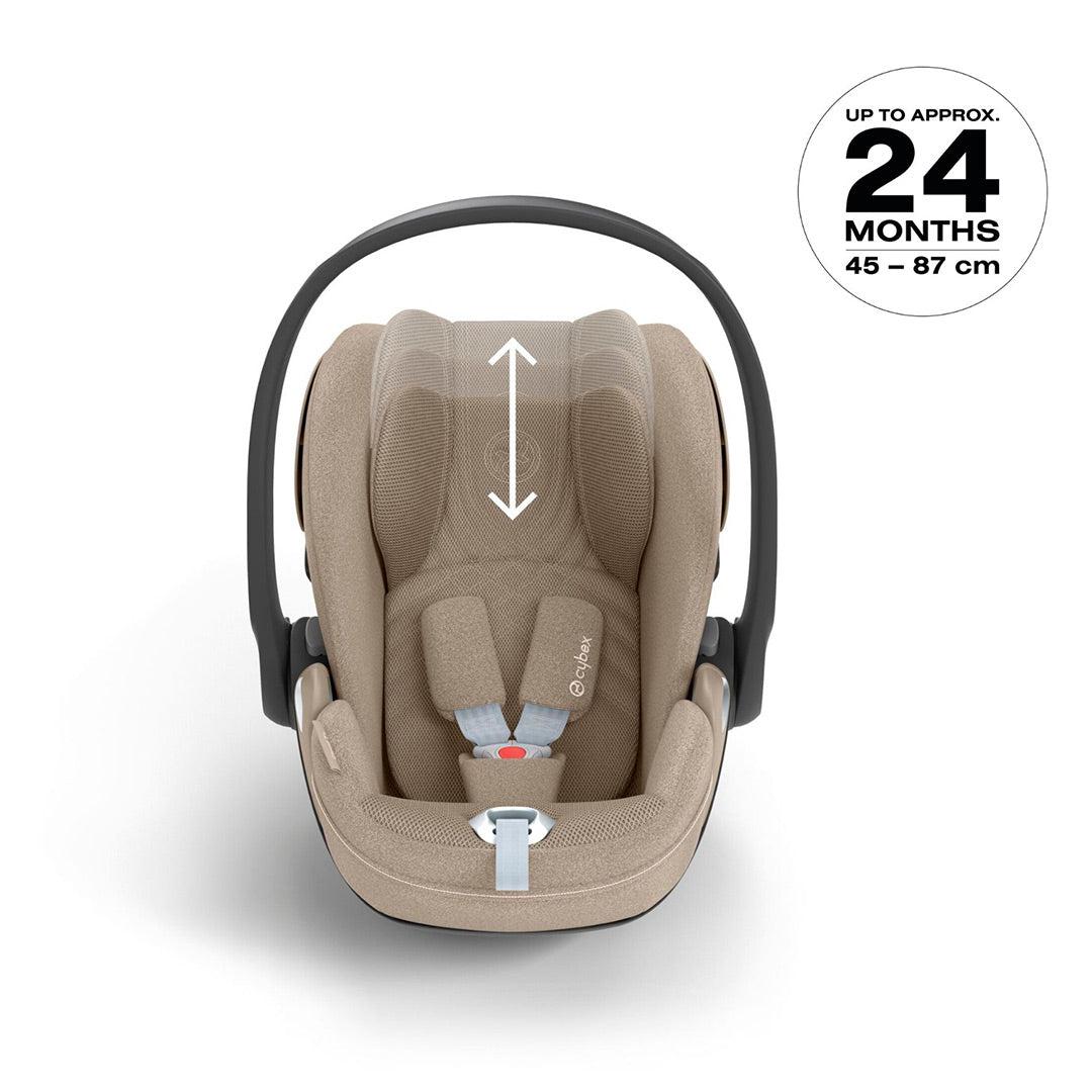 CYBEX Cloud T i-Size Plus Rotating Baby Car Seat - Cozy Beige-Car Seats-Cozy Beige-No Base | Natural Baby Shower