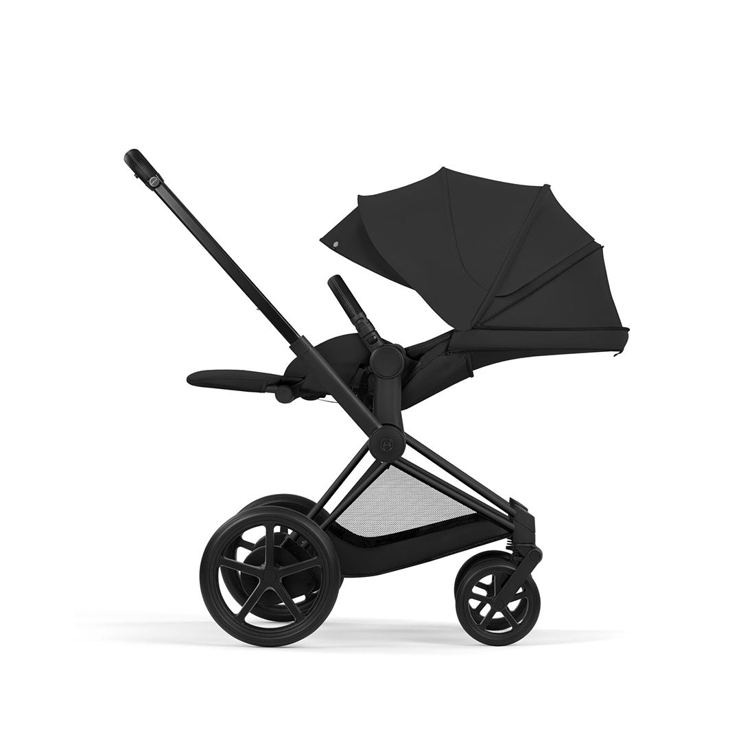 CYBEX e-Priam Comfort Pushchair & Foldable Carrycot - Sepia Black/Black-Strollers-Sepia Black/Black- | Natural Baby Shower
