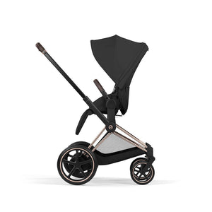 CYBEX e-Priam Comfort Pushchair & Foldable Carrycot - Sepia Black/Rose Gold-Strollers-Sepia Black/Rose Gold- | Natural Baby Shower