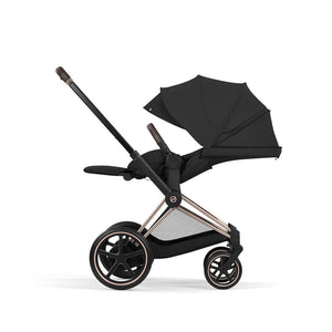 CYBEX e-Priam Comfort Pushchair & Foldable Carrycot - Sepia Black/Rose Gold-Strollers-Sepia Black/Rose Gold- | Natural Baby Shower