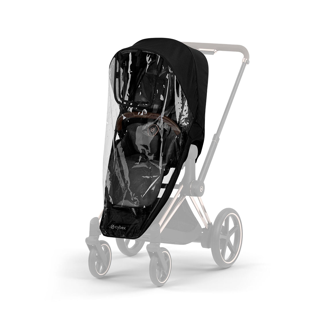CYBEX e-Priam Comfort Pushchair & Foldable Carrycot - Sepia Black/Rose Gold-Strollers-Sepia Black/Rose Gold- | Natural Baby Shower