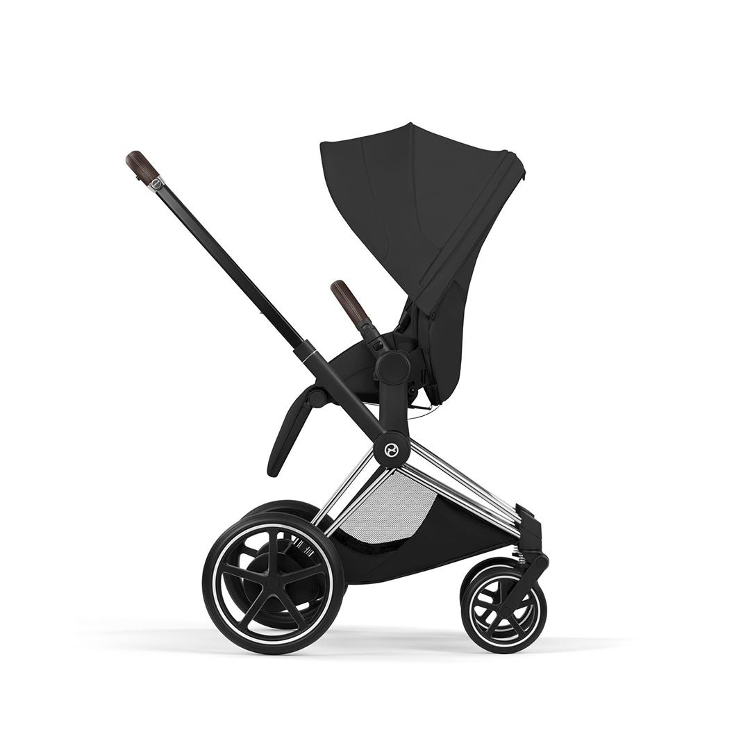CYBEX e-Priam Style Single Pushchair-Strollers-Sepia Black-Chrome Brown | Natural Baby Shower