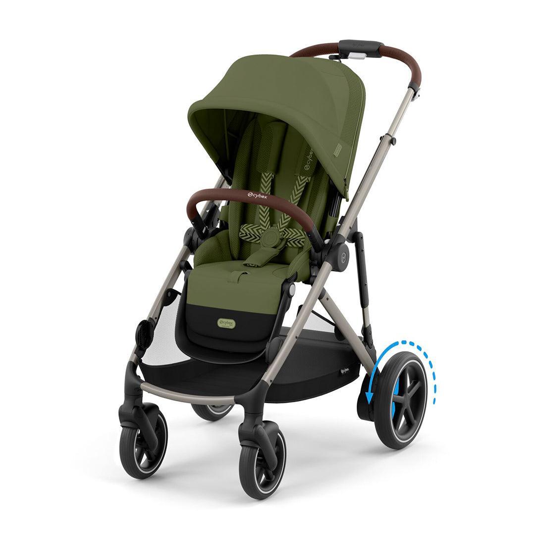 CYBEX eGazelle S Pushchair - Moss Green-Strollers-Moss Green- | Natural Baby Shower