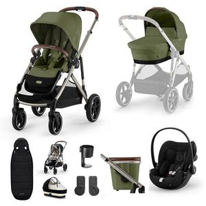 CYBEX Gazelle S + Cloud G Travel System-Travel Systems-Moon Black-No Base | Natural Baby Shower