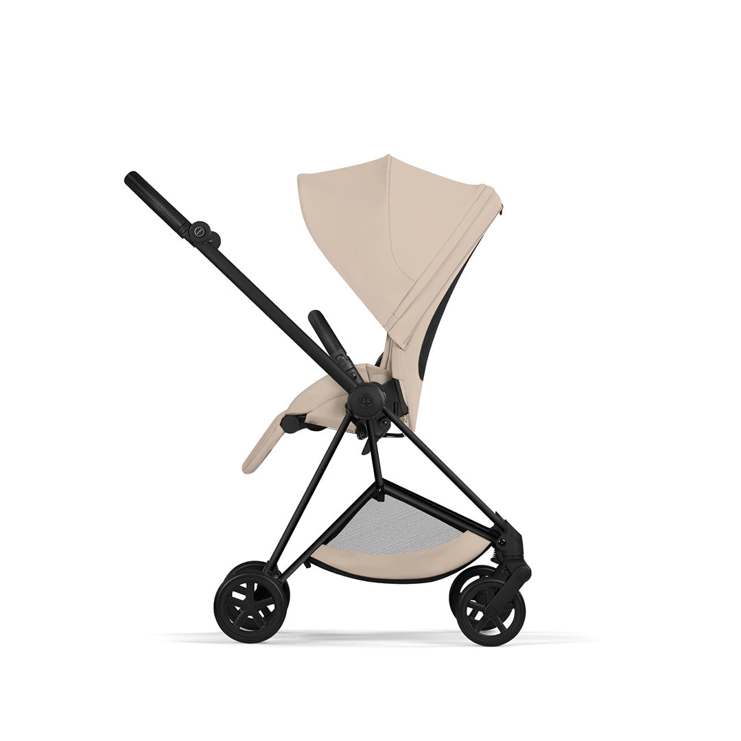 CYBEX Mios Comfort Pushchair & Foldable Carrycot - Cozy Beige/Black-Strollers-Cozy Beige/Black- | Natural Baby Shower
