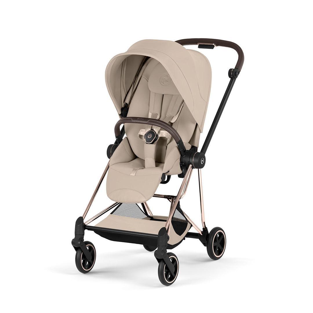 CYBEX Mios Style Single Pushchair-Strollers-Cozy Beige-Rose Gold | Natural Baby Shower