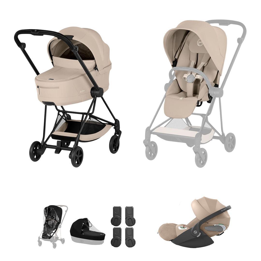 Cybex Mios Ultimate Bundle - Comfort Collection-Travel Systems-Cozy Beige-Without Base | Natural Baby Shower