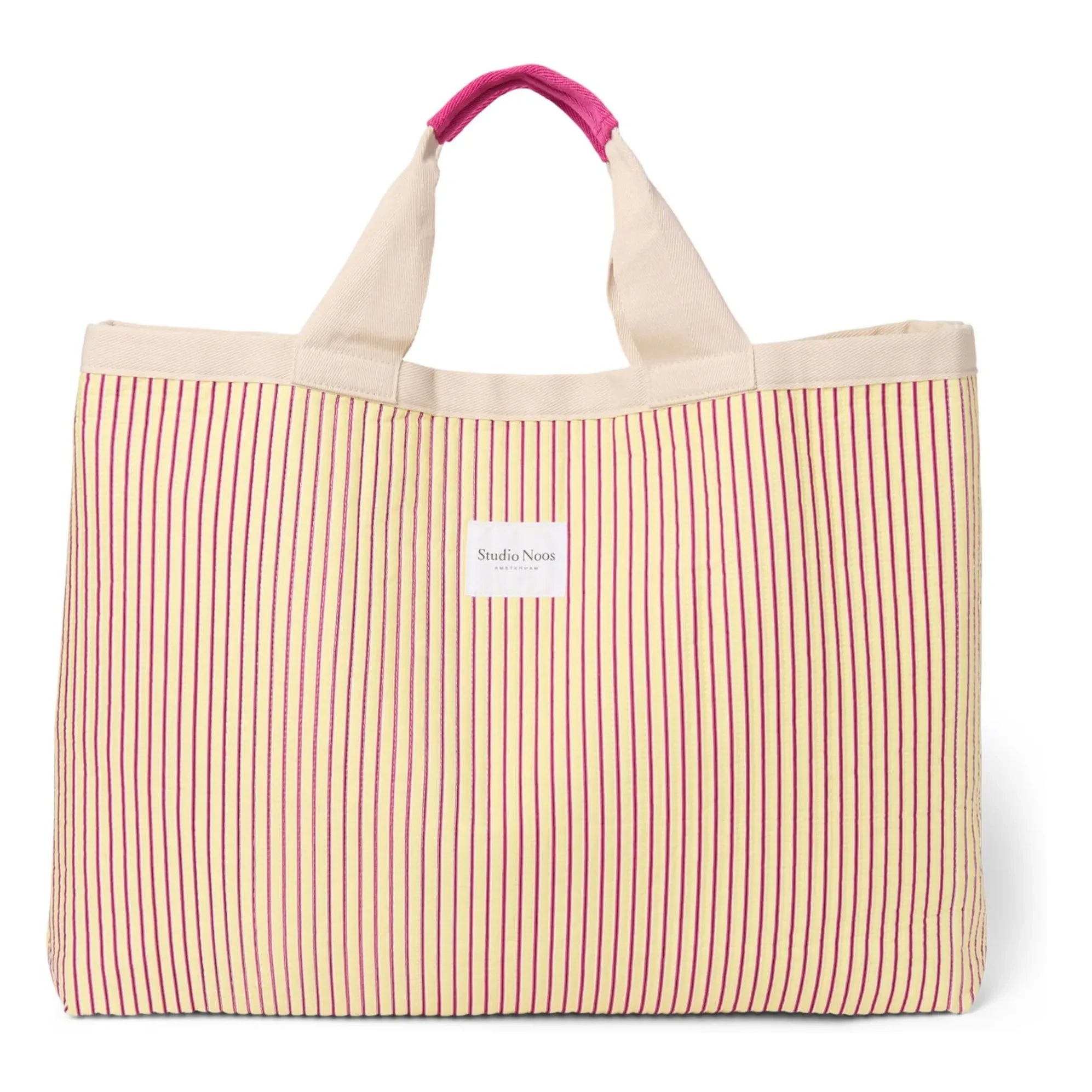Studio Noos - Striped Beach Bag | Pale Yellow