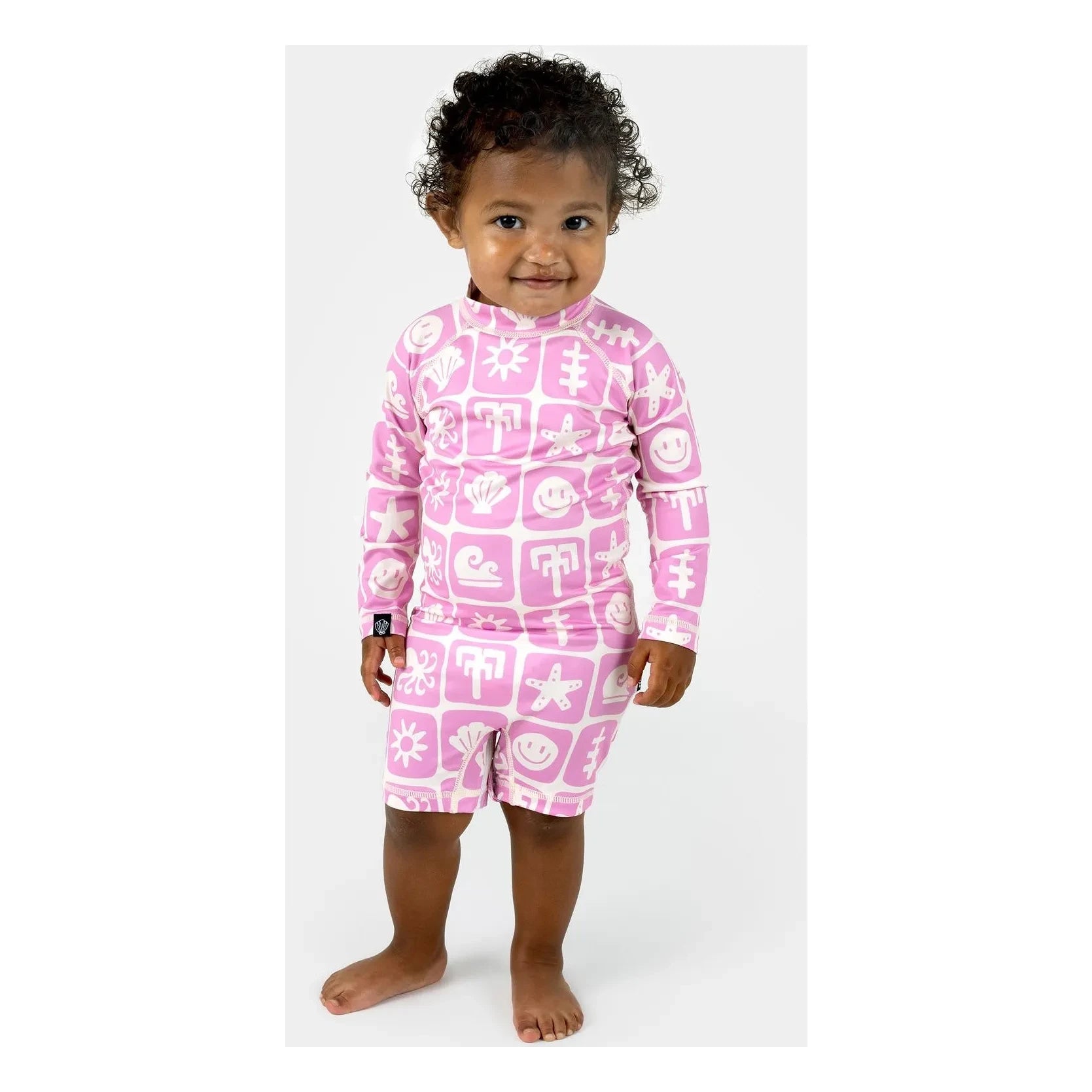 Beach & Bandits - Sea Smiley Recycled Fiber UV Protection Overall | Pink