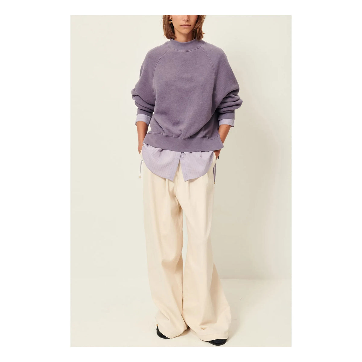 Sessùn - Oliveira Cotton Sweatshirt | Purple