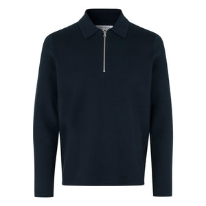 Samsoe Samsoe - Guna Polo Neck Cardigan | Navy Blue