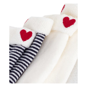 Petit Bateau - Set of 2 Striped Socks | White