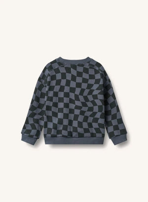 Wheat - Sandro Damier Organik Pamuklu Sweatshirt | Siyah