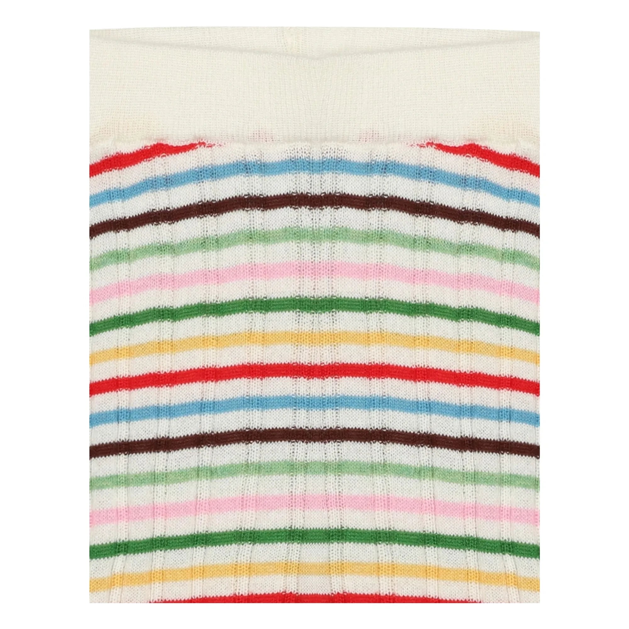 FUB - Striped Ribbed Leggings Fine Knit Organic Cotton | Red