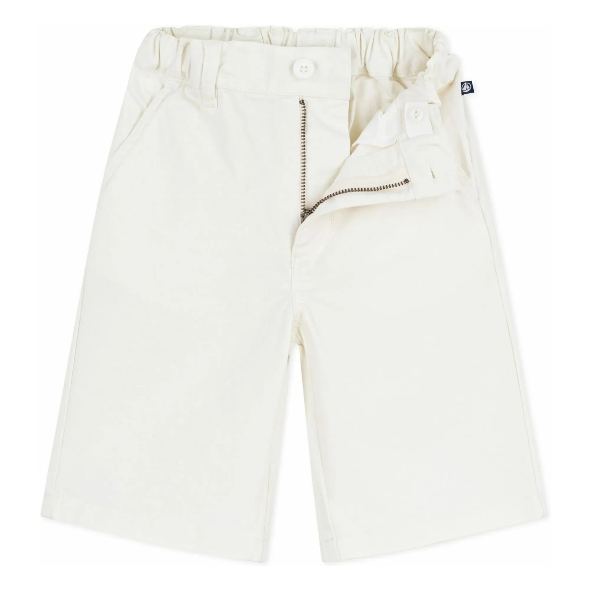 Petit Bateau - Solid Twill Bermuda Shorts | Ecru