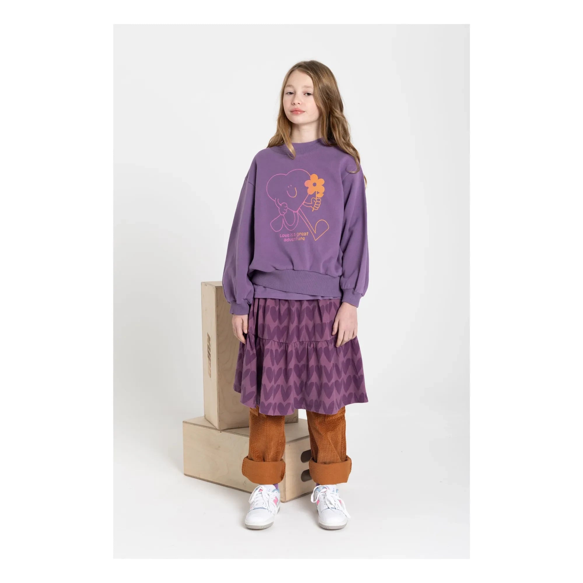Hundred Pieces - Bisiklet yaka sweatshirt | Mor