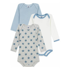 Petit Bateau - 3’lü Çizgili Body Seti | Mavi