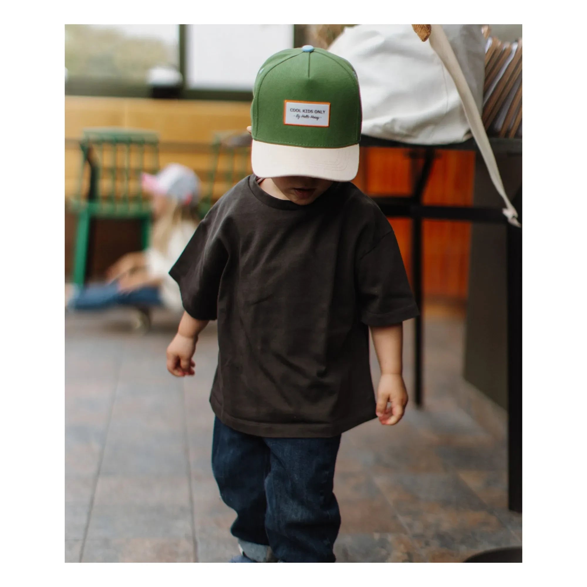 Hello Hossy - Organic Cotton Mini Curved Visor Hat | Green