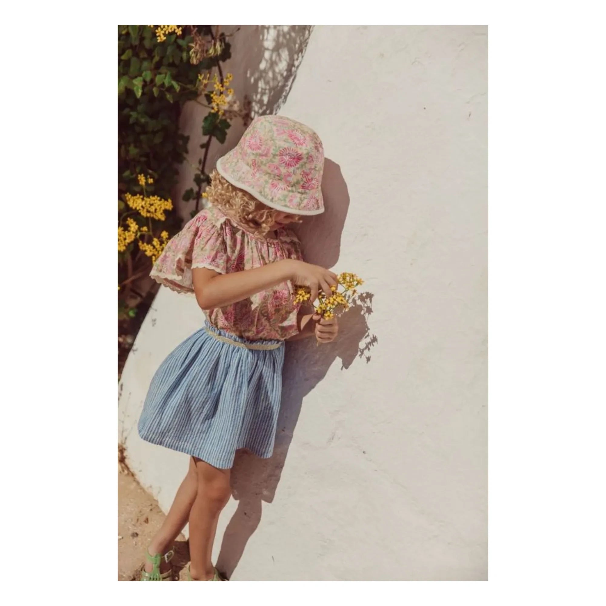 Louise Misha - Cephee Organic Cotton Skirt | Blue