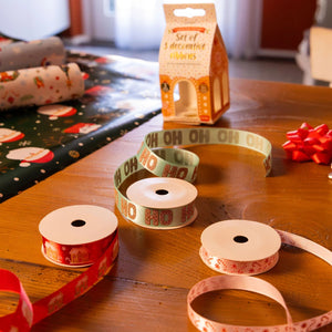 Legami - Set of Three Decorative Ribbons - Gingerbread House