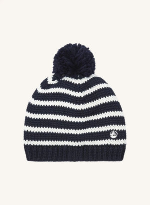 Petit Bateau - Polar Astarlı Çizgili Bere | Mavi