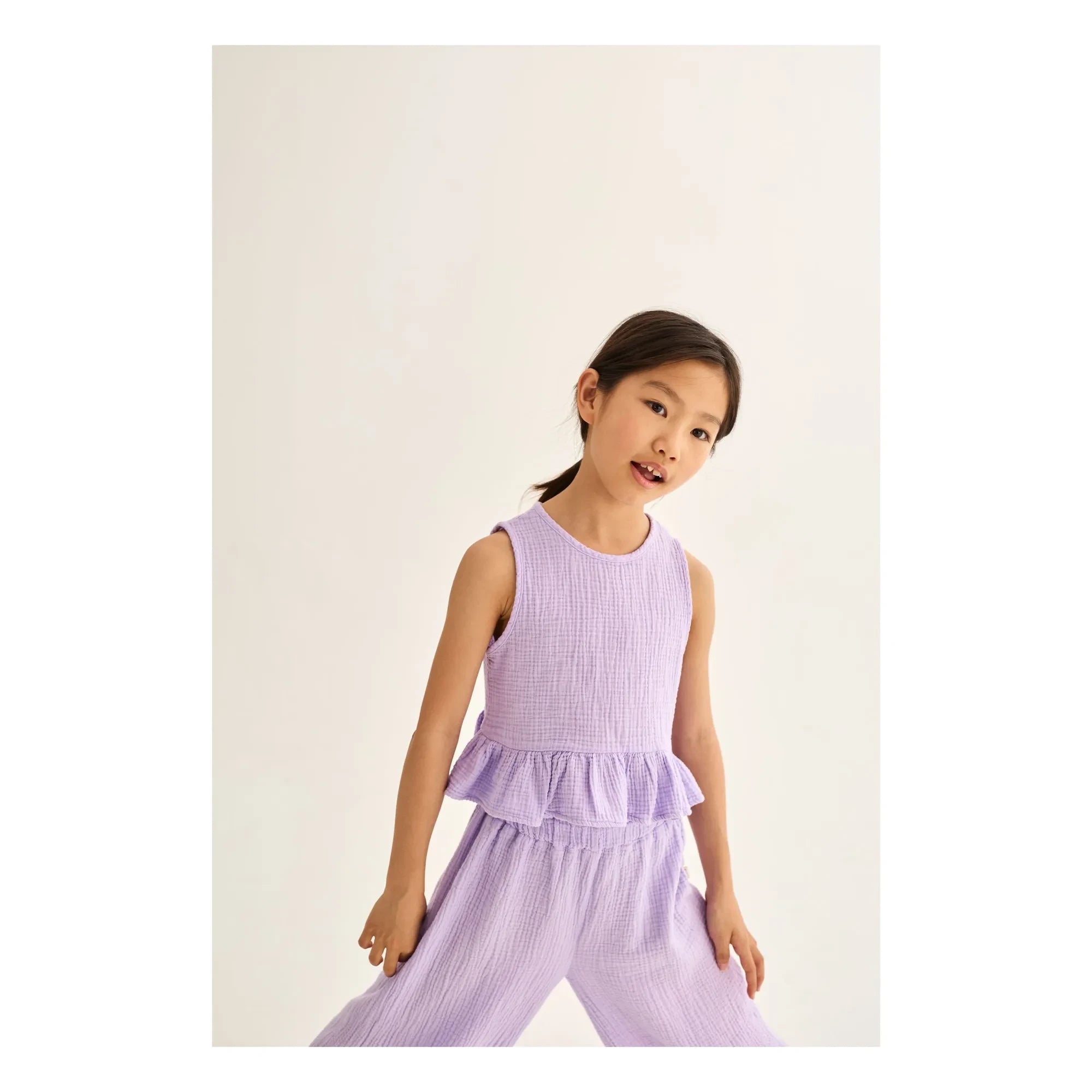 Cozmo - Blair Cotton Fleece Blouse | Lavender