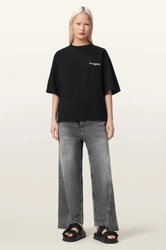 AllSaints kadın pamuklu oversize tişört HALIS