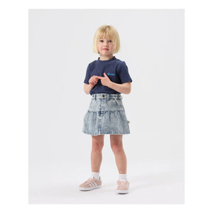 Goldie + Ace - Peplum Denim Skirt | Blue