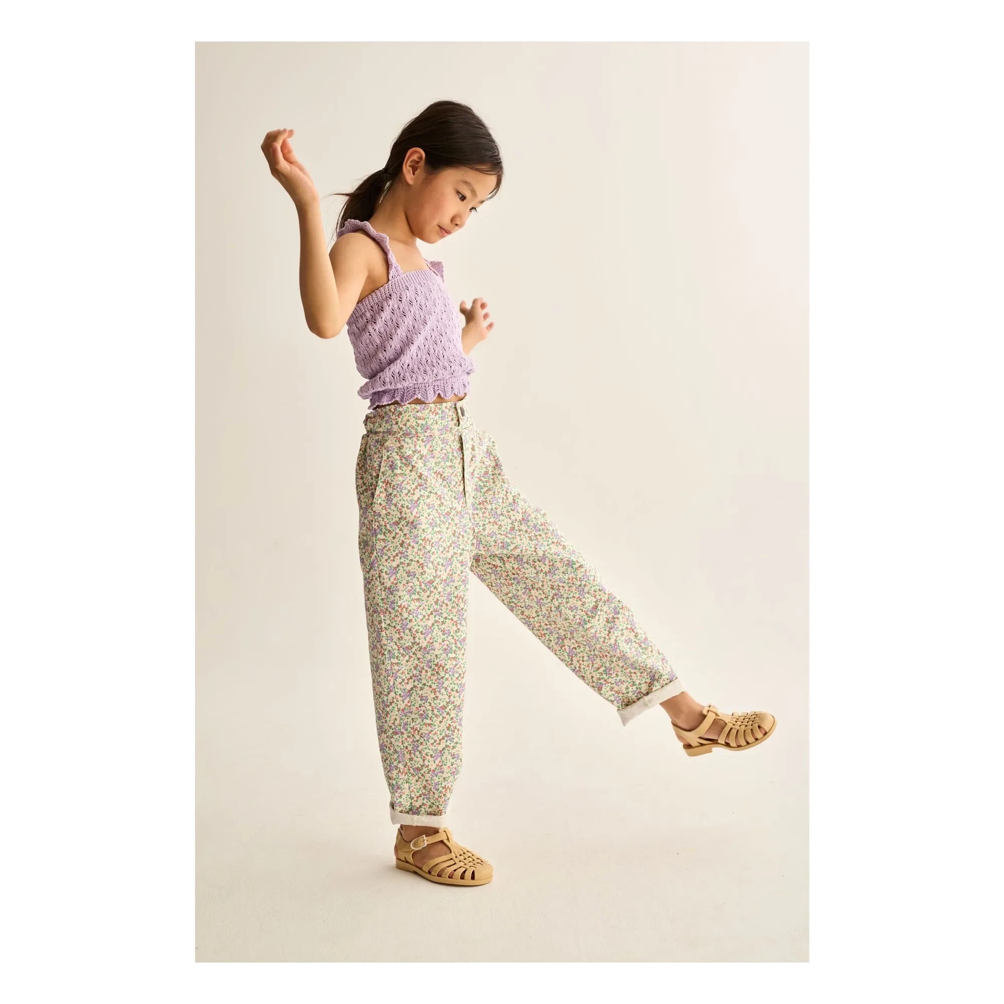 Cozmo - Paola Floral Pants | Ecru