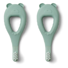 Liewood - Janelle Silicone Baby Toothbrushes - Set of 2 | Peppermint