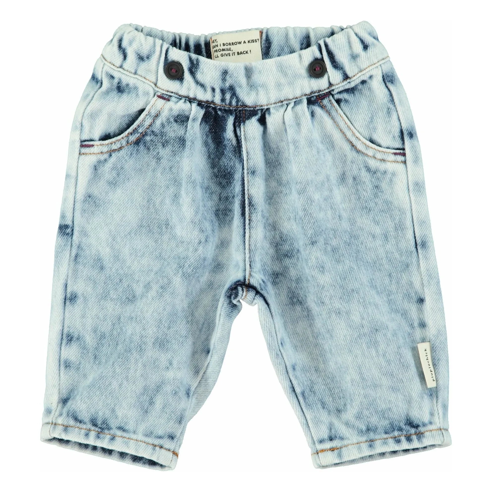 Piupiuchick - Straight Ankle Baby Jean Pants | Light Blue