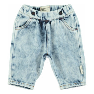 Piupiuchick - Straight Ankle Baby Jean Pants | Light Blue